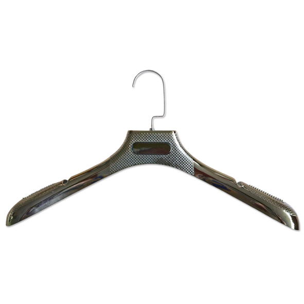 Luxury Wide Shoulder Plastic Silver Color Household Hanger for Suit Coat Shirts