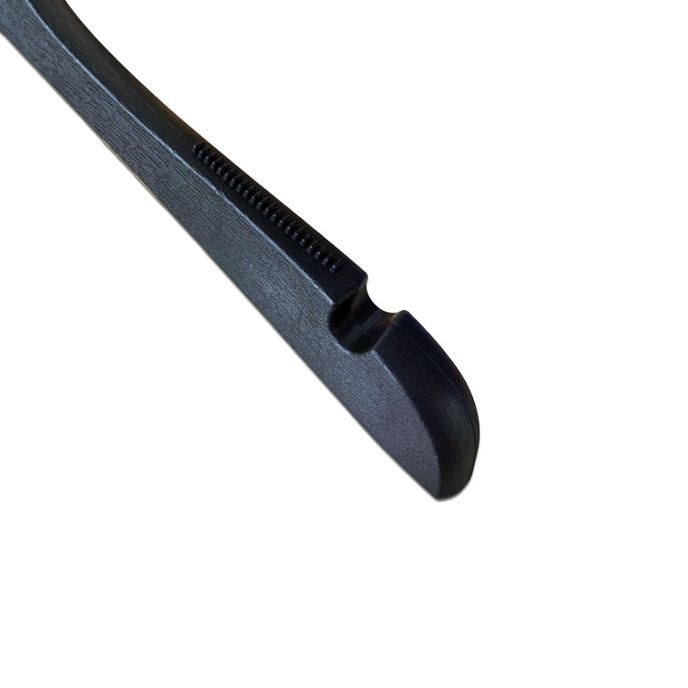 Luxury Factory Price Wood-Look Plastic Black Hangers with Wood Texture