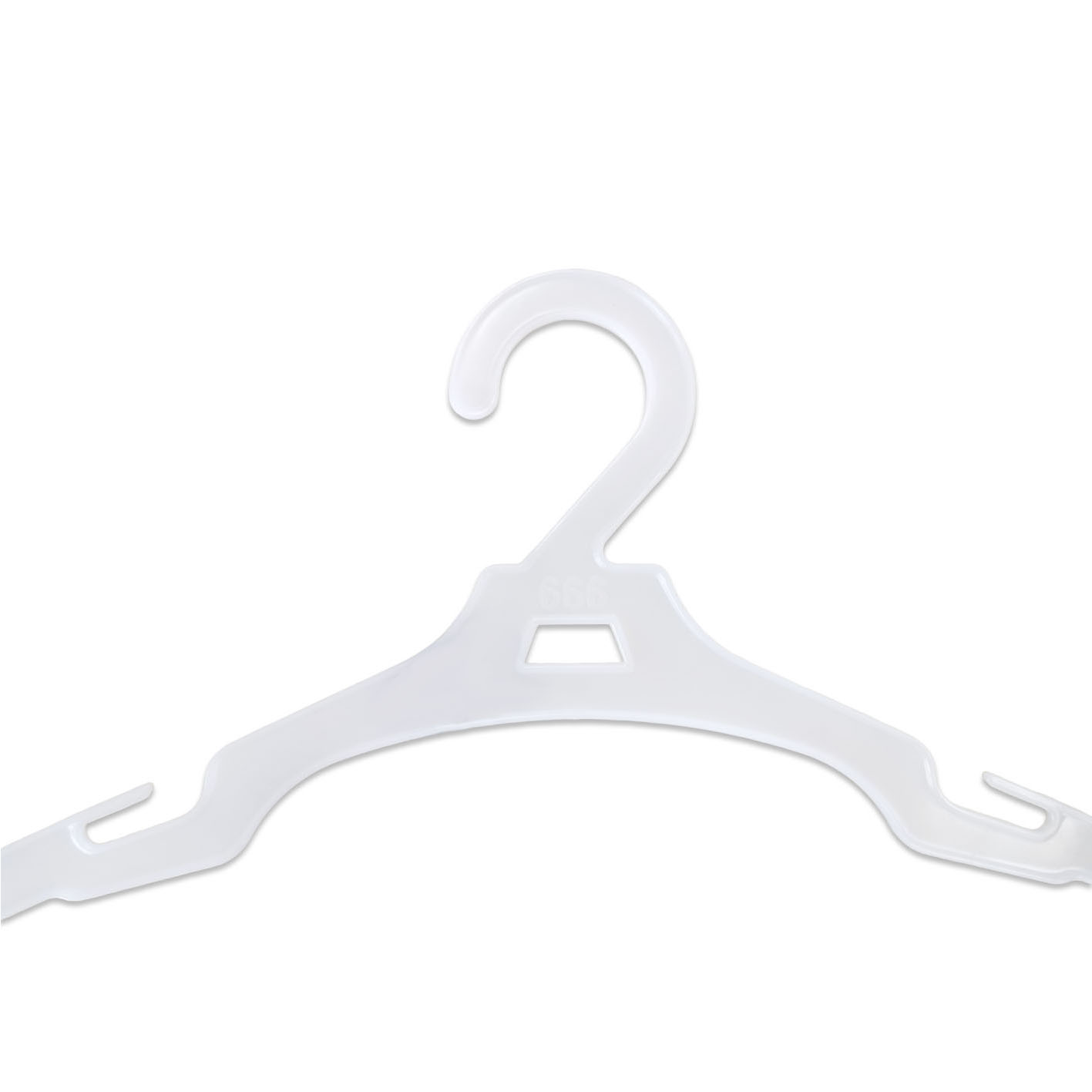 Hot Sale Display Lightweight Non-Slip Plastic Hangers with Notches
