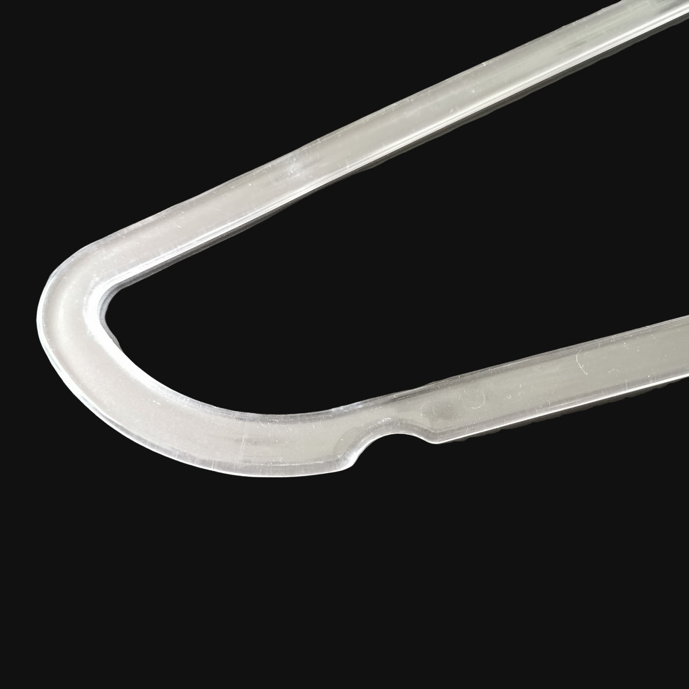 Ultra-Thin Plastic Non-Slip Clear Pants Shirts Coat Hanger with Gold Hook