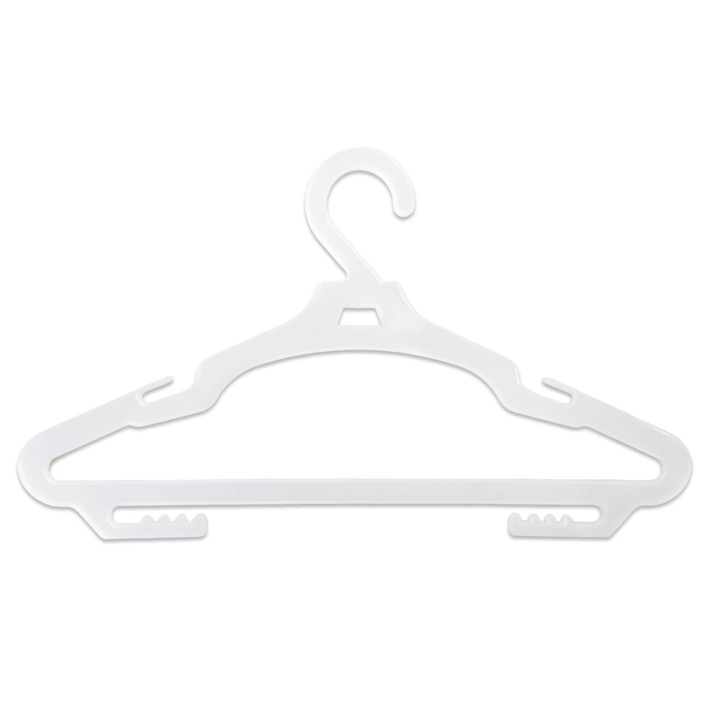 Hot Sale Display Lightweight Non-Slip Plastic Hangers with Notches