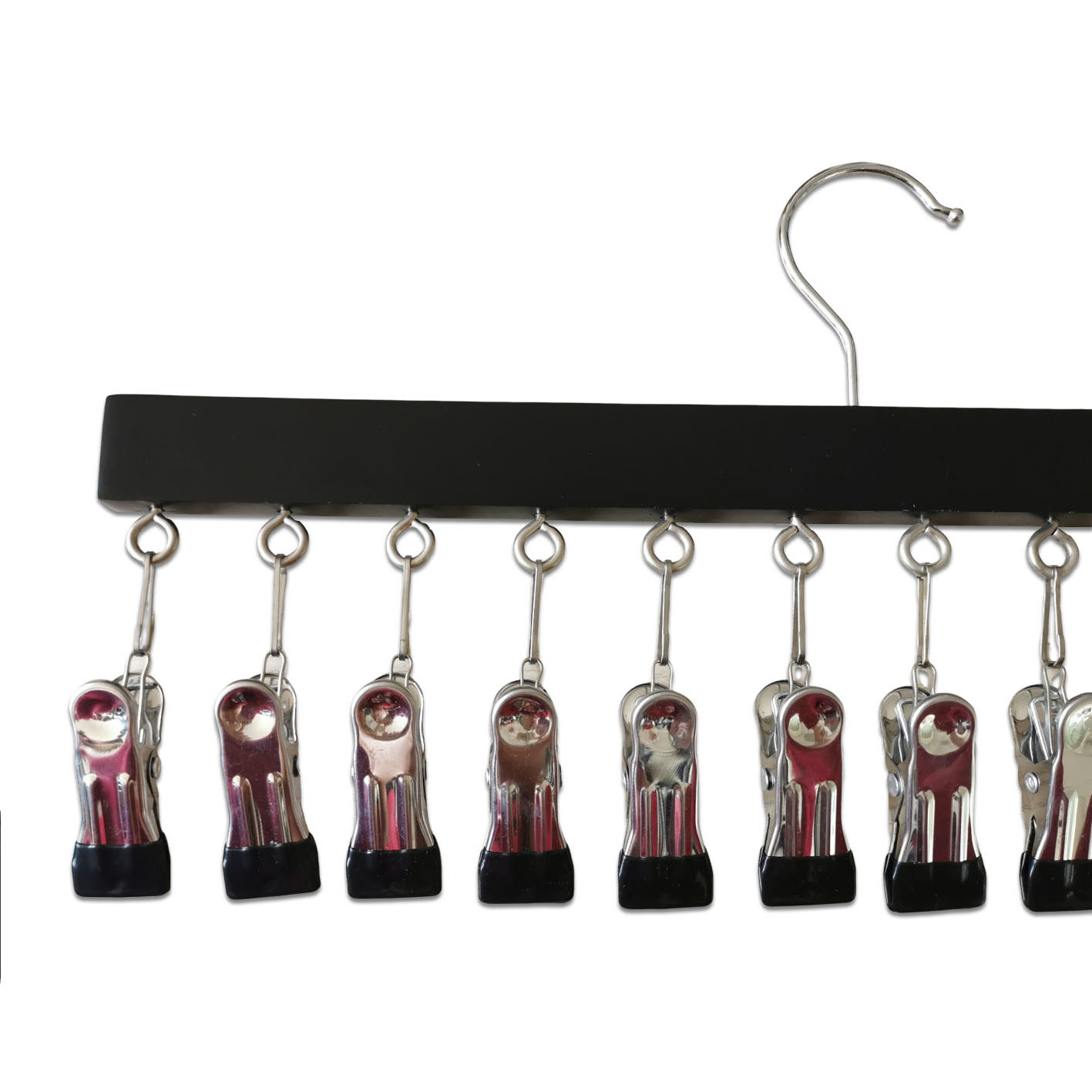 Space Saving Hangers with Metal Clips Storage Legging Hangers for Closet