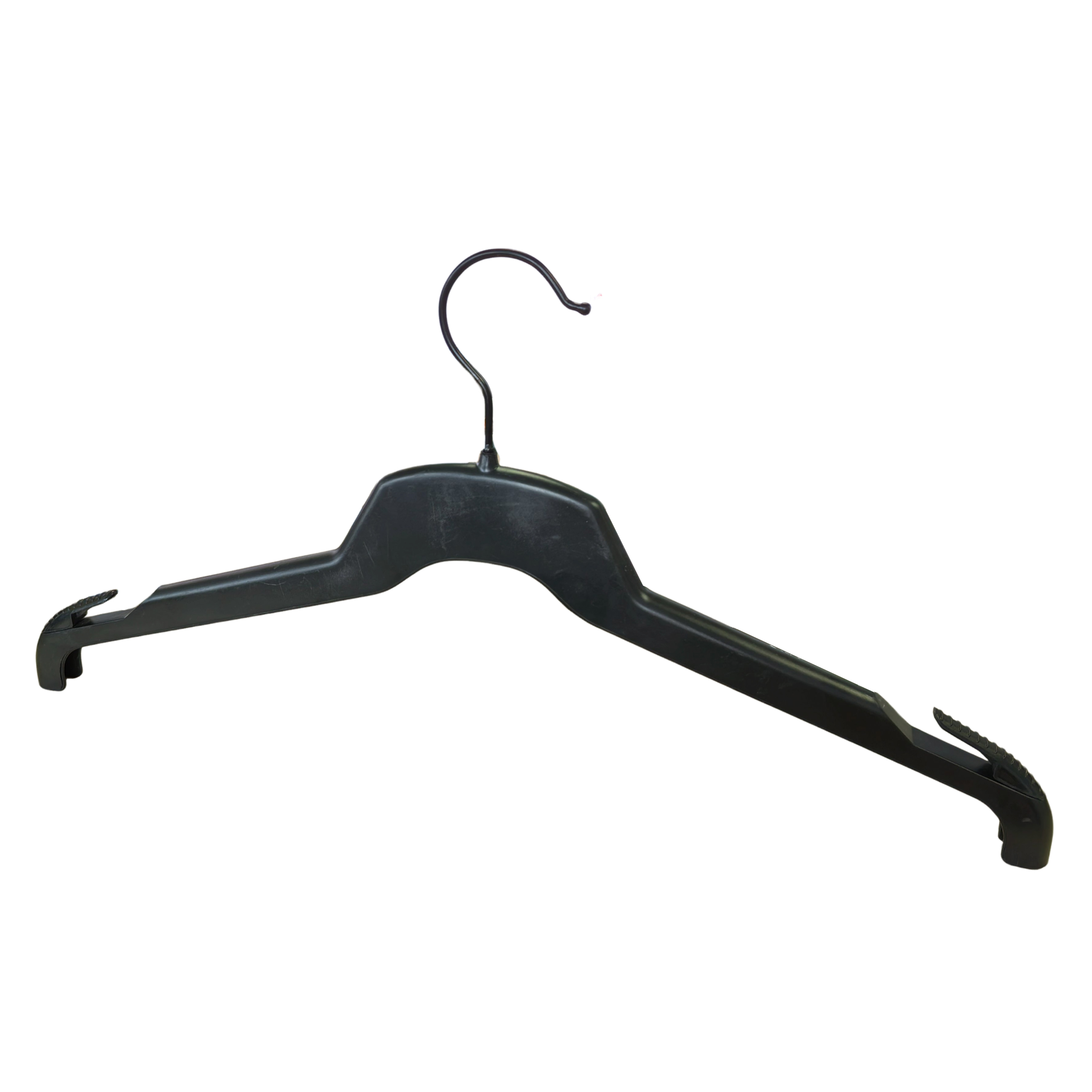 Black Shirts Clothes Household Hangers Display Hotel Plastic Hangers with Notches