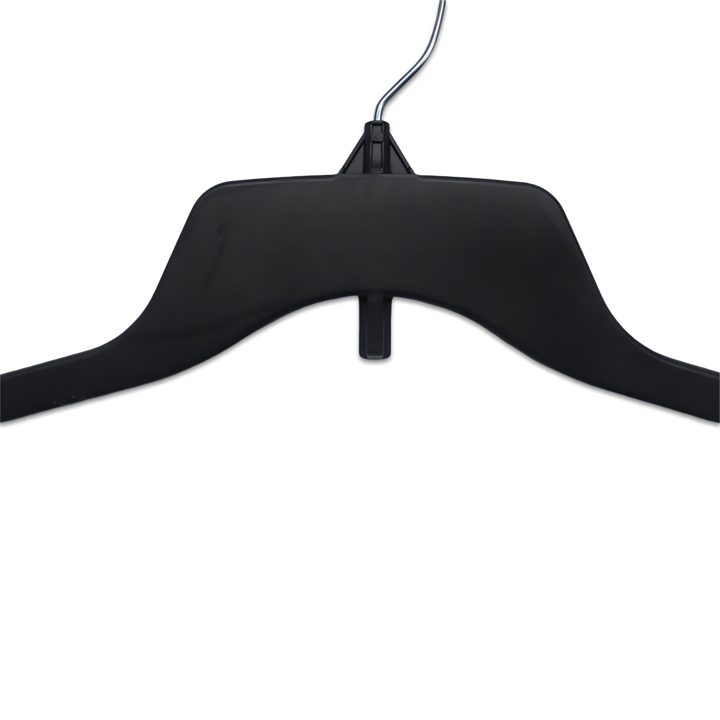 Vics 484 Black Plastic Hangers with Rotating Metal Hook and Notches