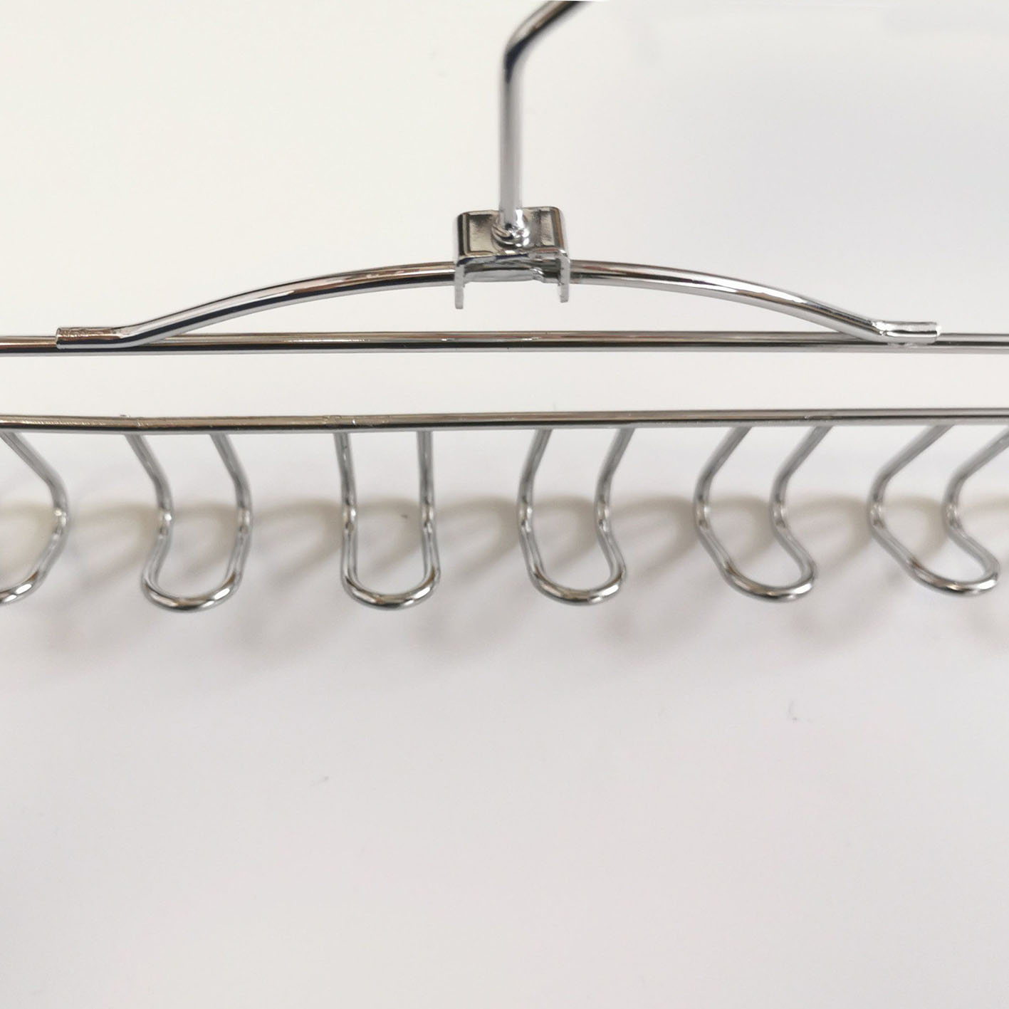 Non-Slip Space Saving Metal Bra Tie Hanger for Closet with 8 Hooks