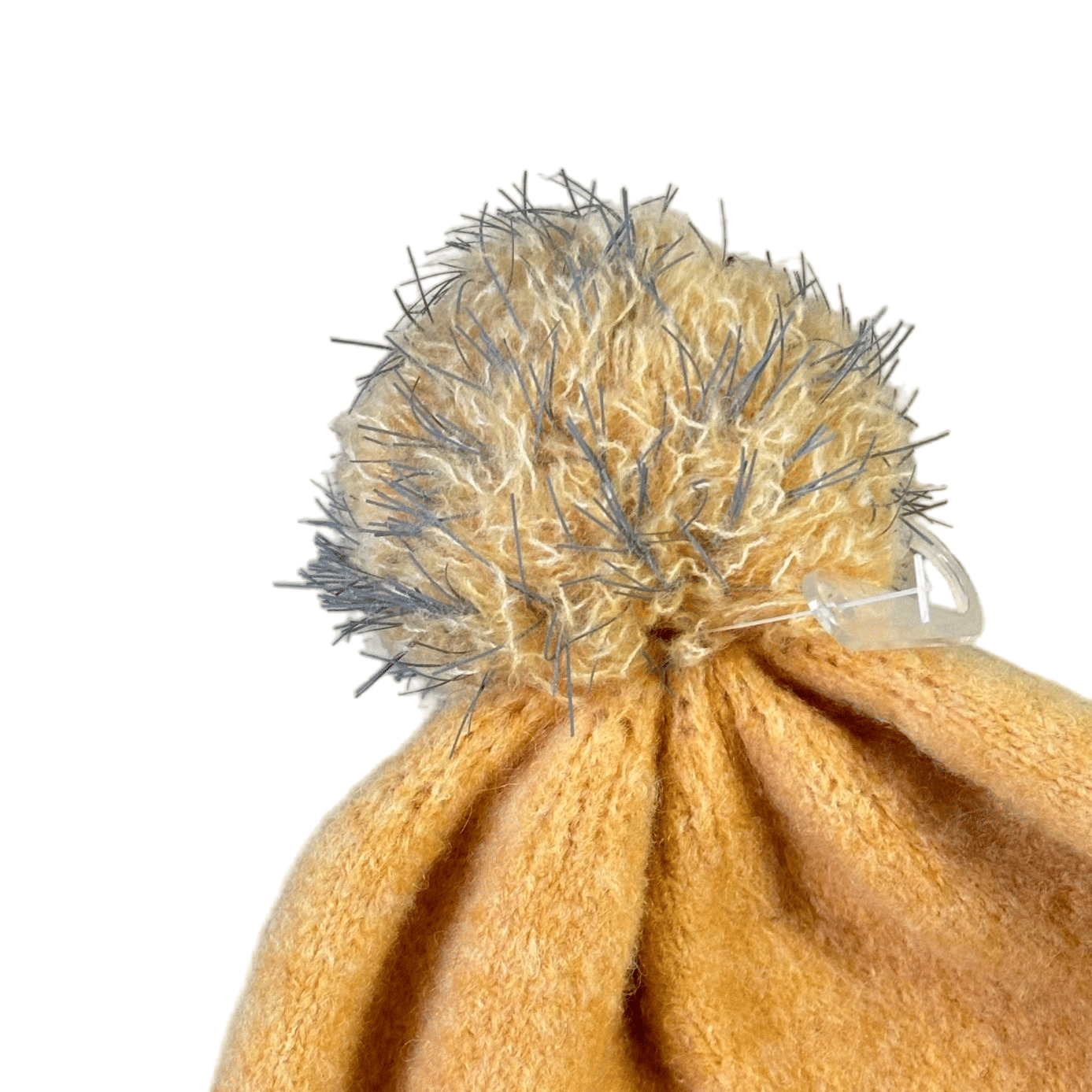 Trendy Yellow POM-Poms Beanie Hat for Cold Weather Fashion