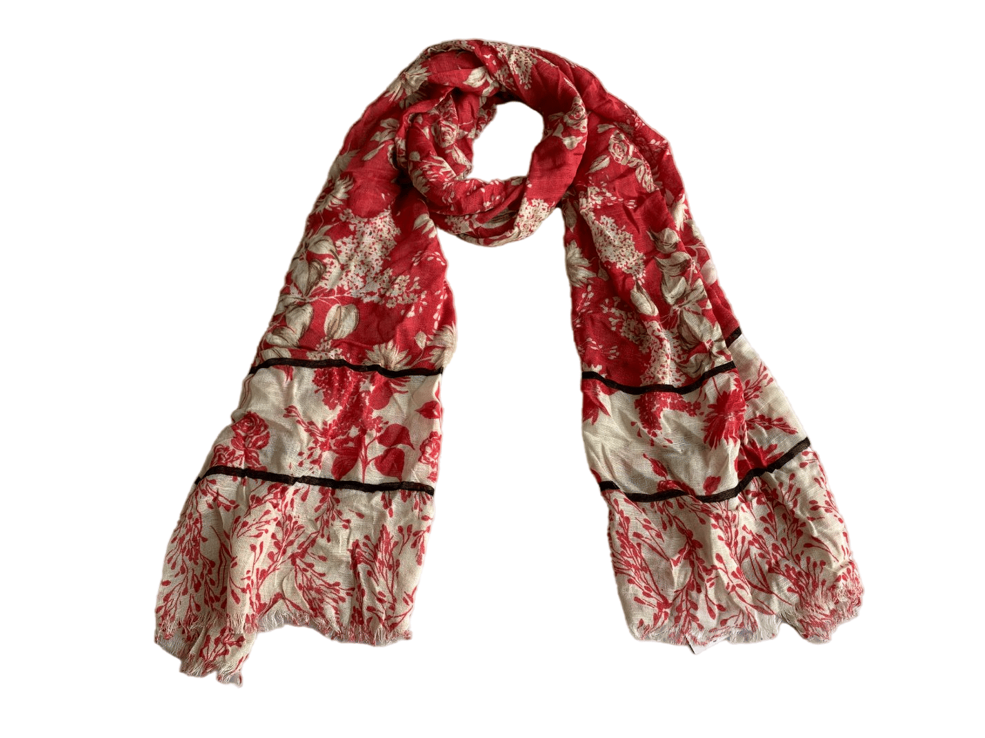 Lightweight Floral Print Scarf Versatile Fashion Boho Shawl for All Seasons