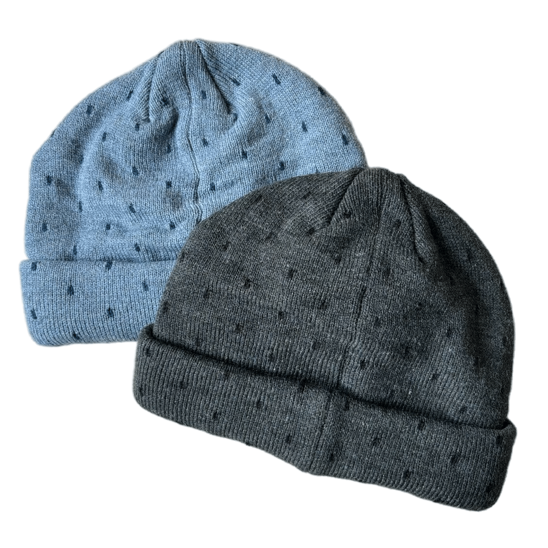 Cozy Thick Knit DOT Wave Point Beanie Hat for Cold Winter Days