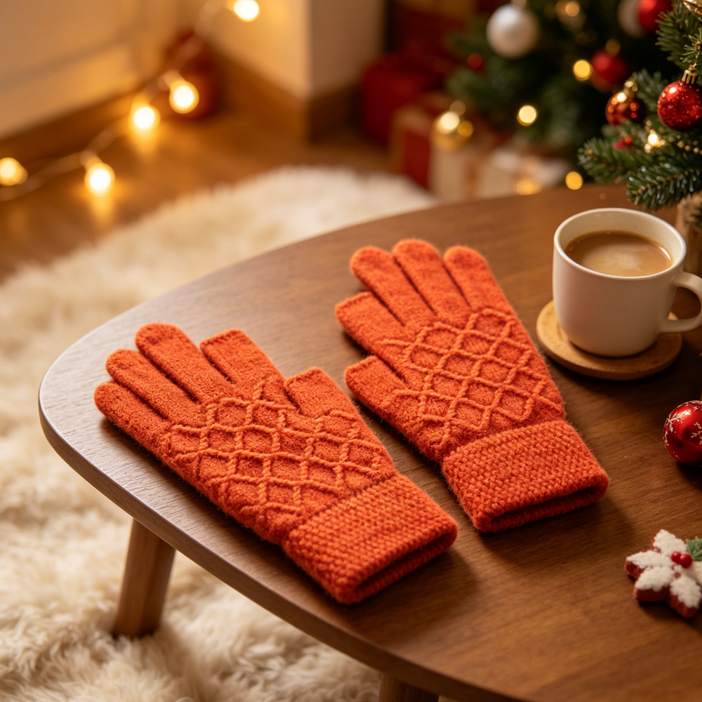 Knitted gloves