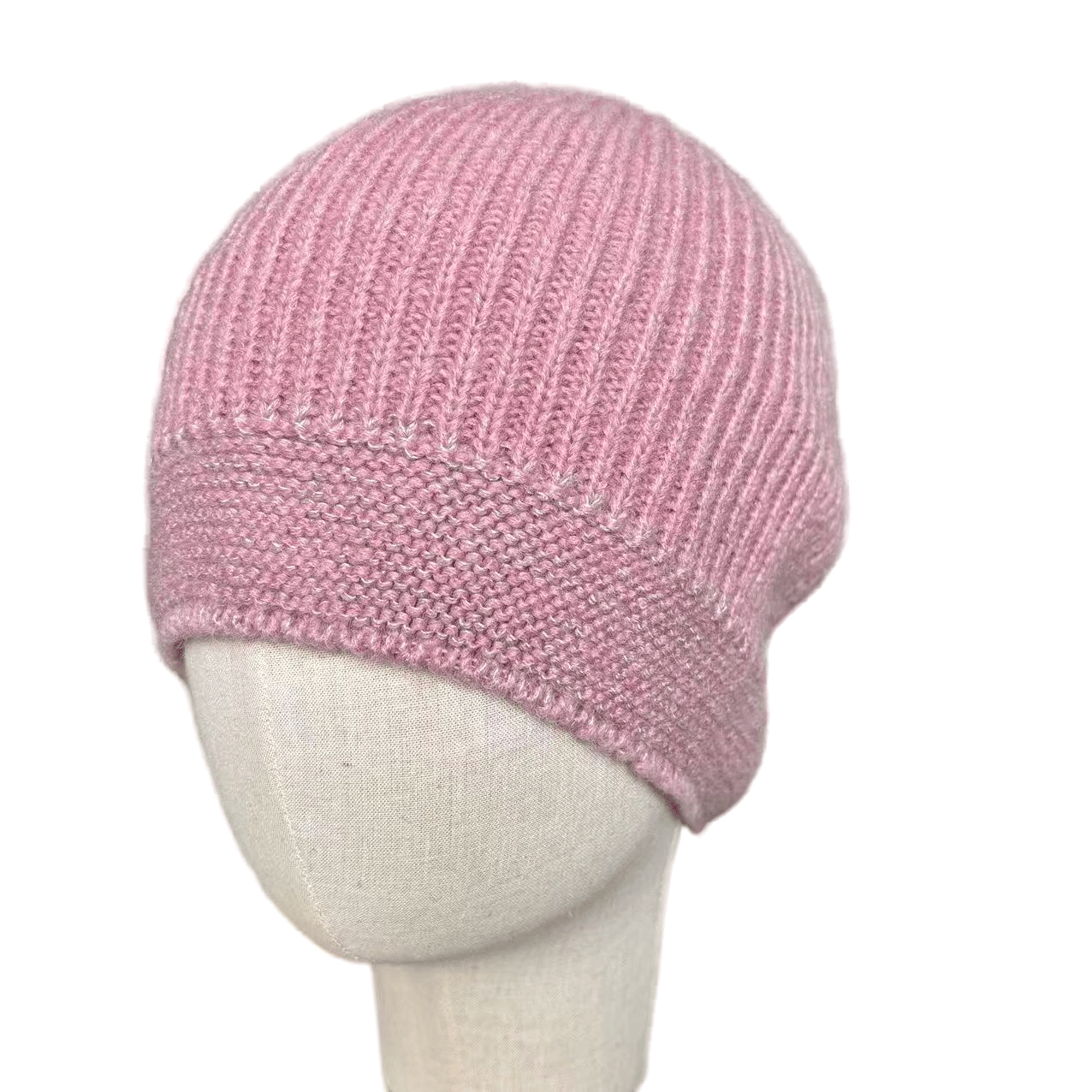 Light Pink Acrylic Blend Knit Beanie for Cold Weather
