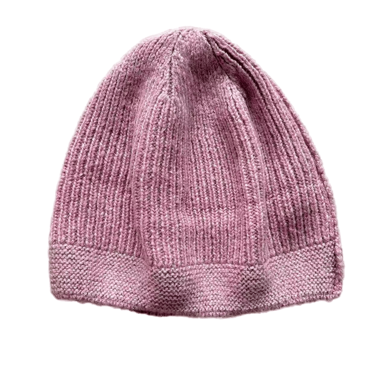 Light Pink Acrylic Blend Knit Beanie for Cold Weather