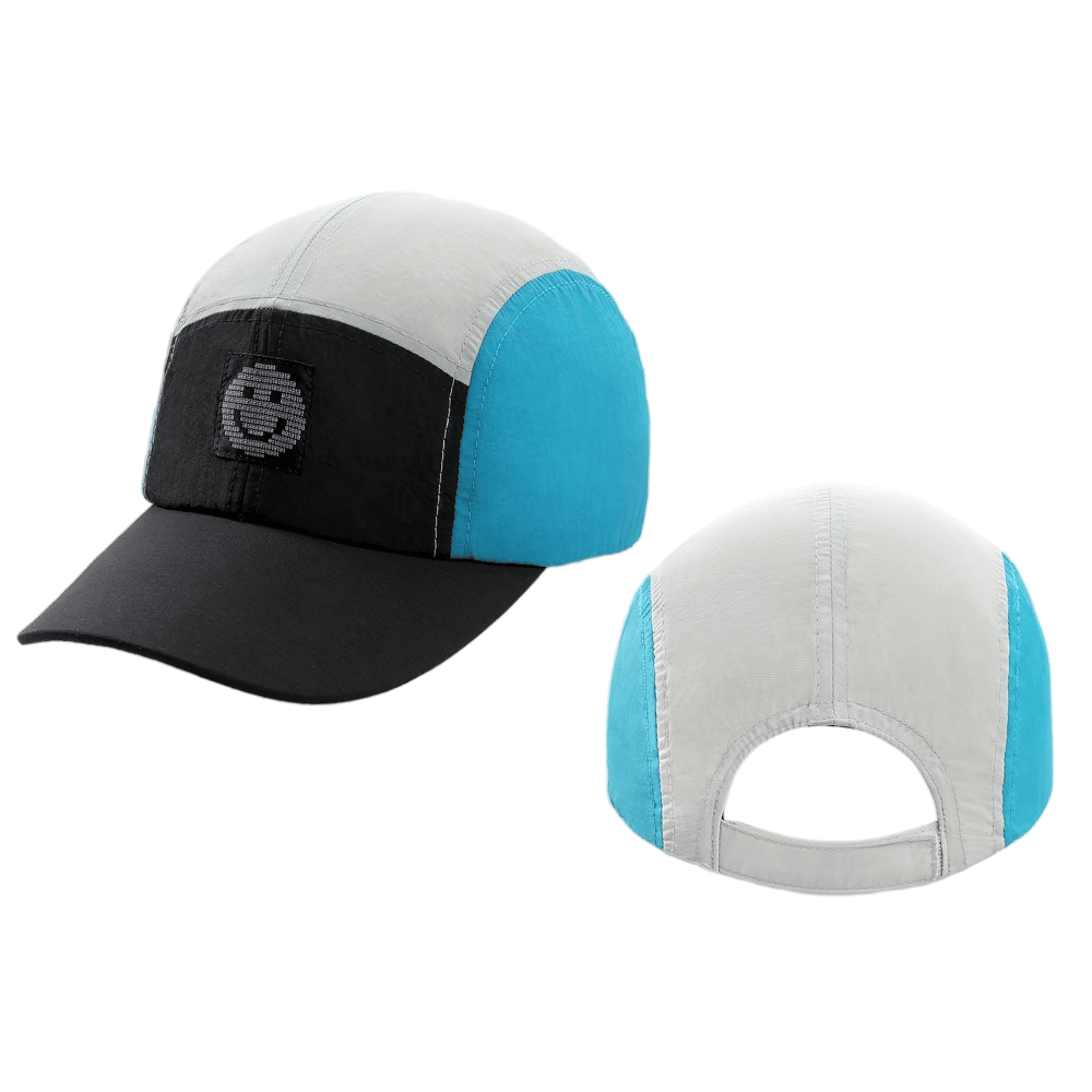 Paisley Bandana Print 5-Panel Cap Gray Adjustable Strapback Camp Hat