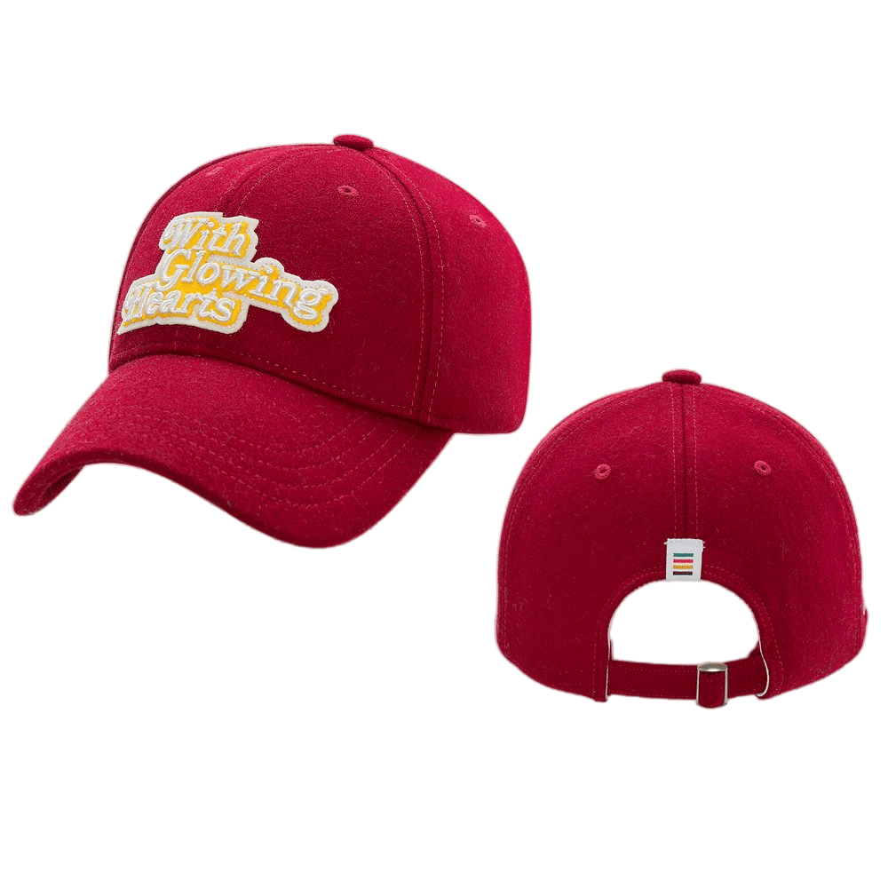 Preppy Retro Red Baseball Cap for Men & Women
