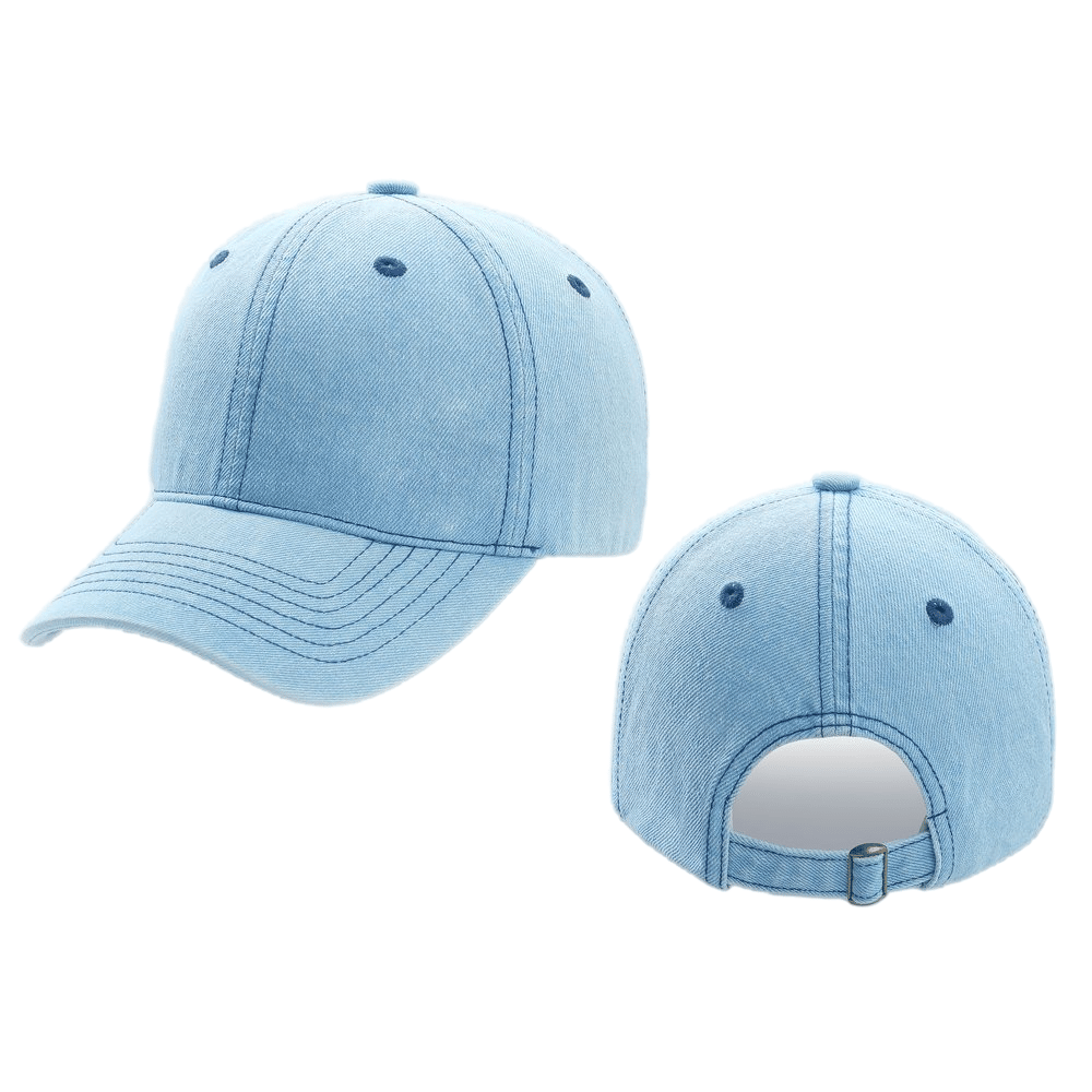 Light Blue Washed Denim Baseball Cap