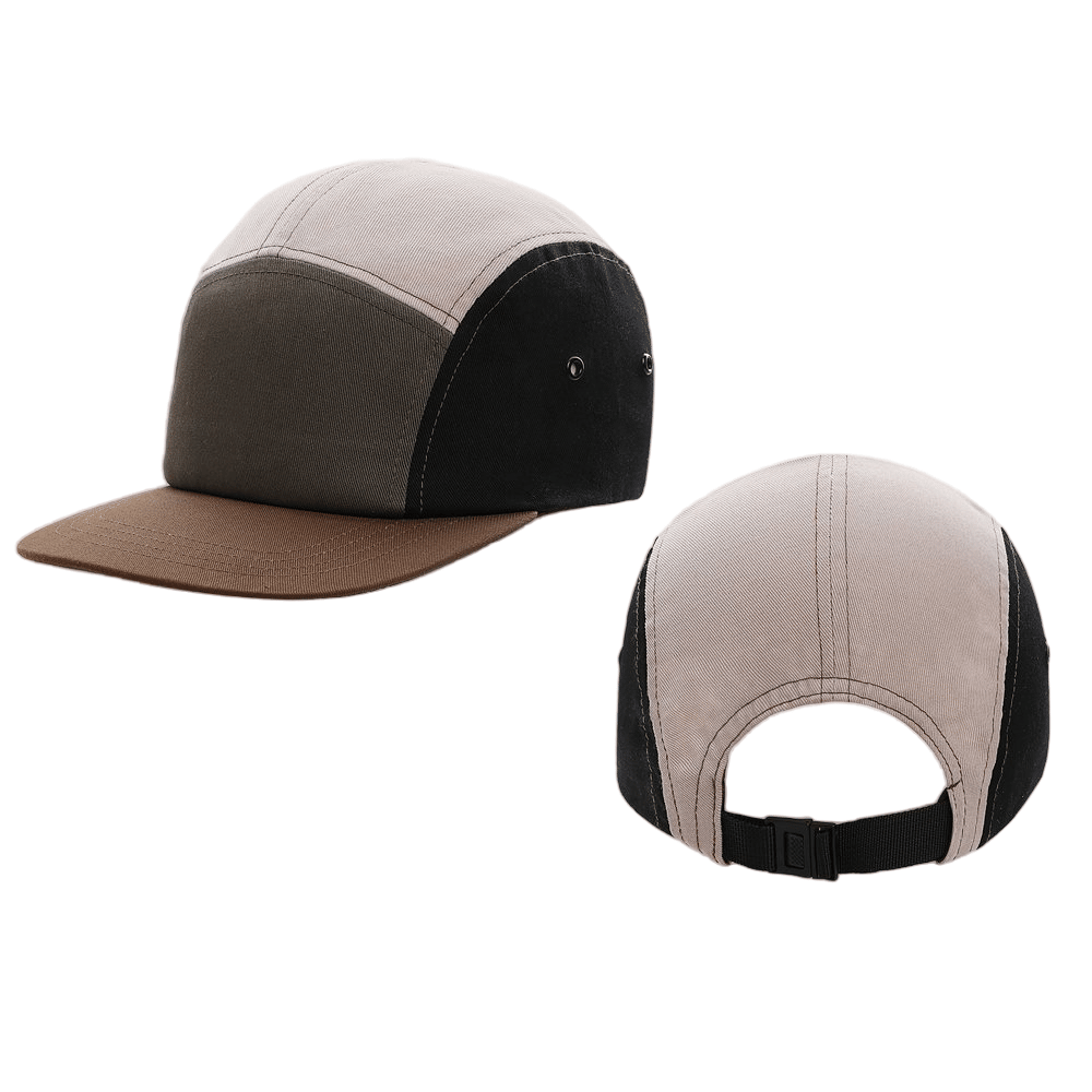 Paisley Bandana Print 5-Panel Cap Gray Adjustable Strapback Camp Hat