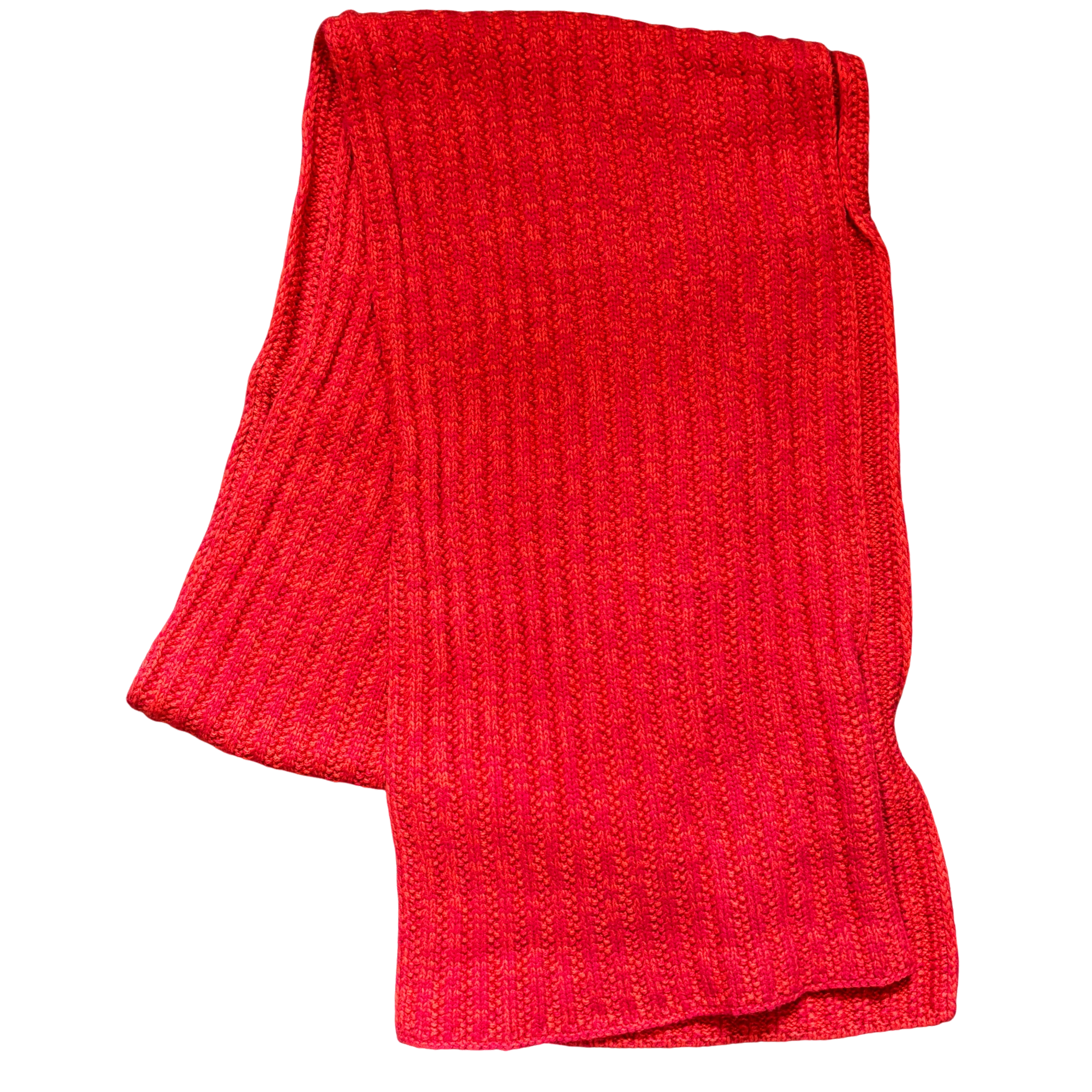 Women’s Red Ribbed Knit Infinity Scarf