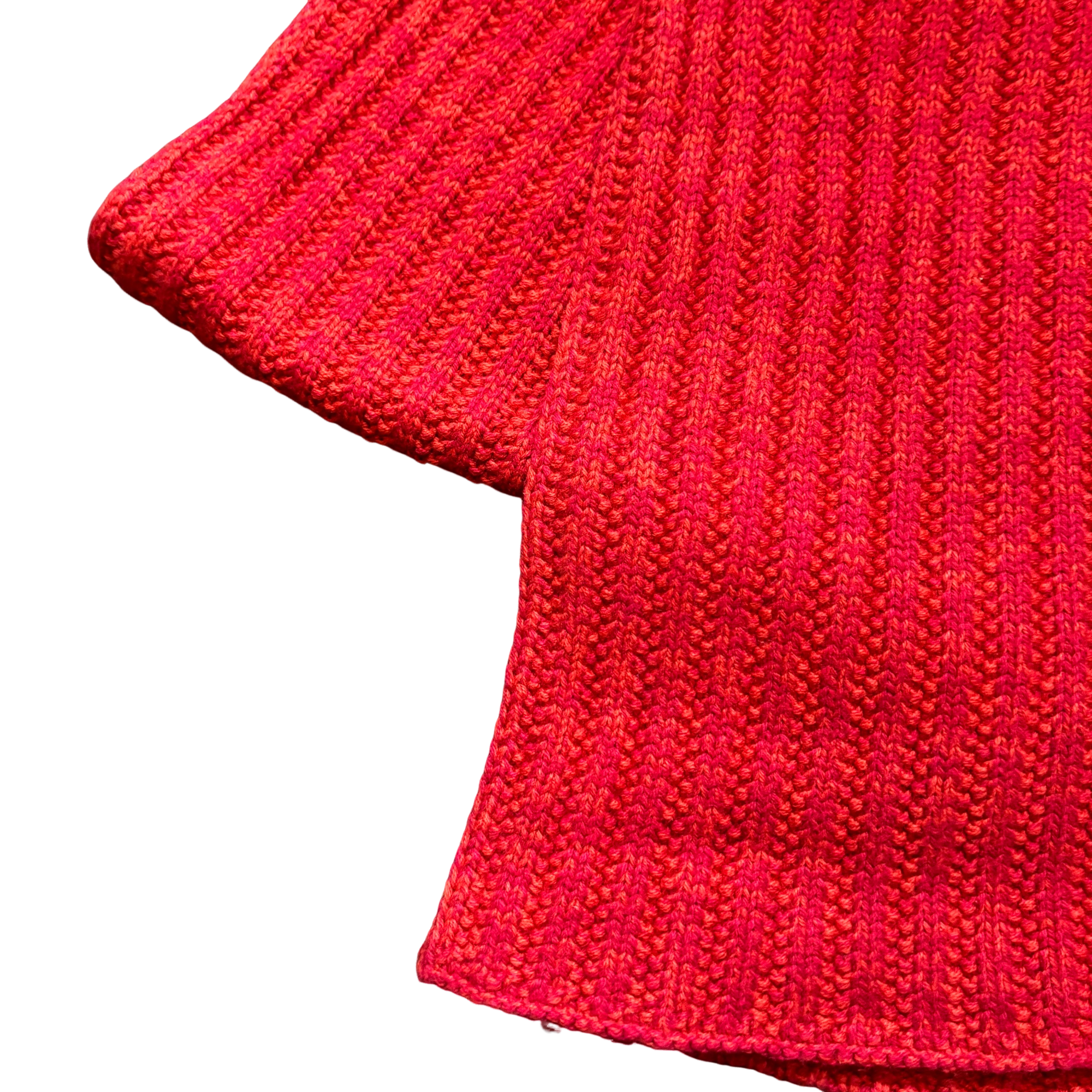 Women’s Red Ribbed Knit Infinity Scarf