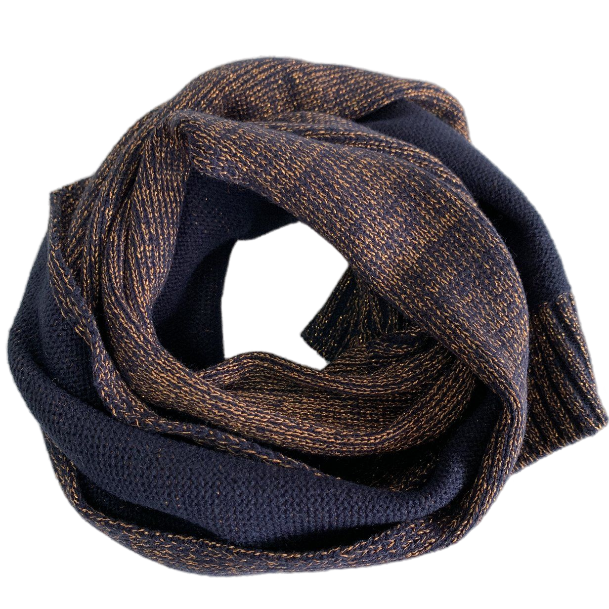 Knit Sparkly Reflective Yarn Loop Scarf for Women