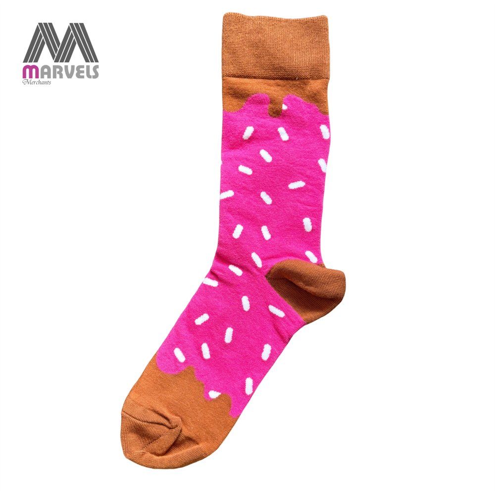 Donut Pattern Crew Socks