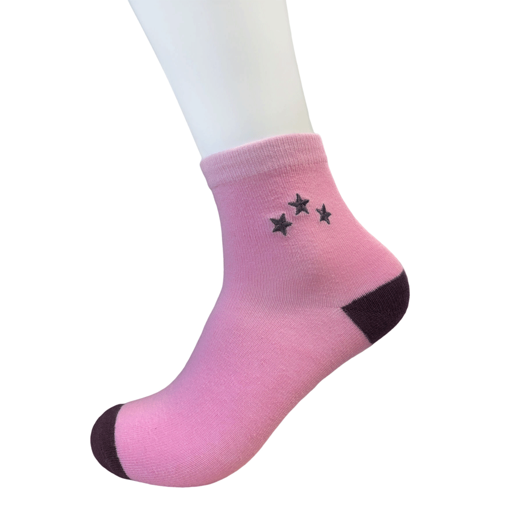 Star Embroidered Short Crew Socks