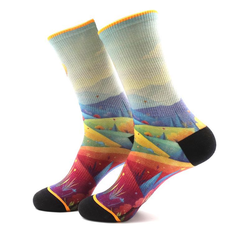 Merino Wool Printed Riding Socks